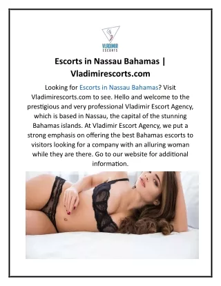 Escorts in Nassau Bahamas  Vladimirescorts.com