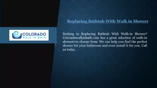 replacing bathtub with walk in shower