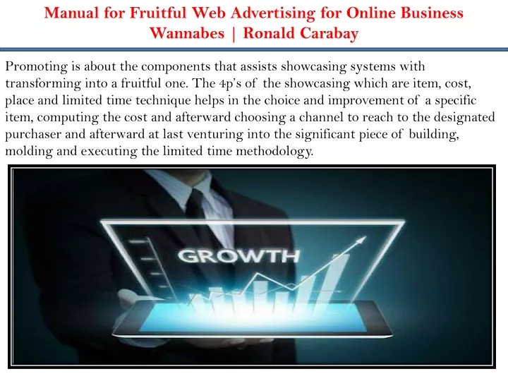 manual for fruitful web advertising for online