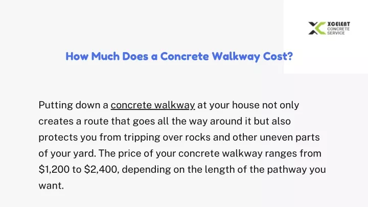 how much does a concrete walkway cost