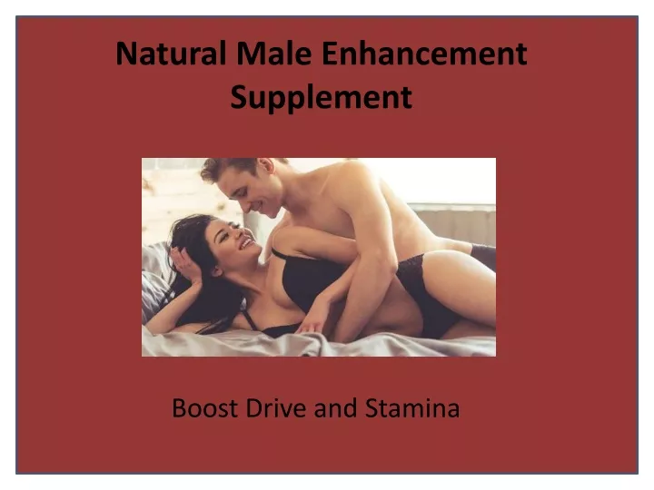 natural male enhancement supplement