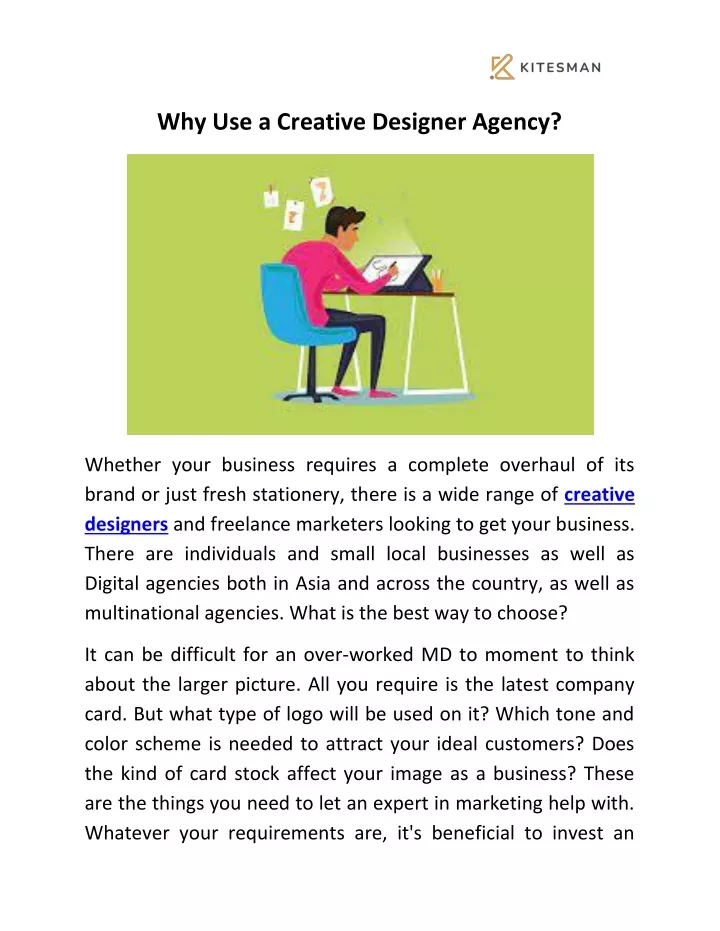 why use a creative designer agency