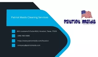 Patriot Maids Cleaning Services