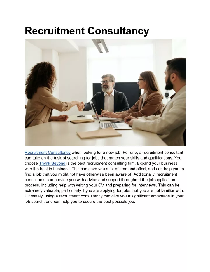 recruitment consultancy