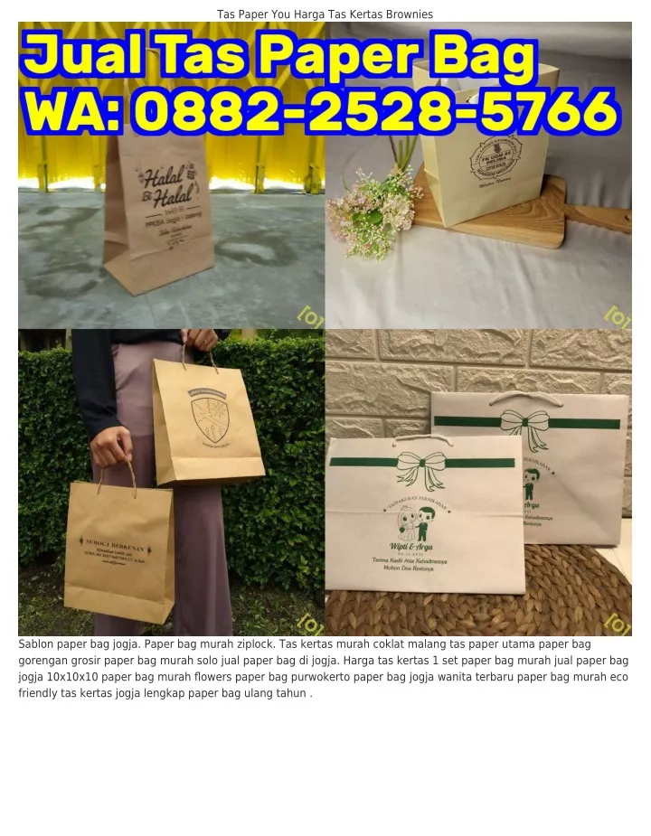 tas paper you harga tas kertas brownies