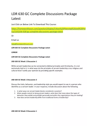 ldr 630 gc complete discussions package latest
