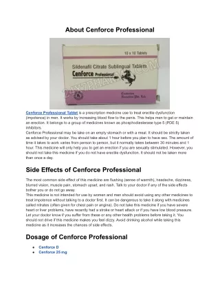 about cenforce professional