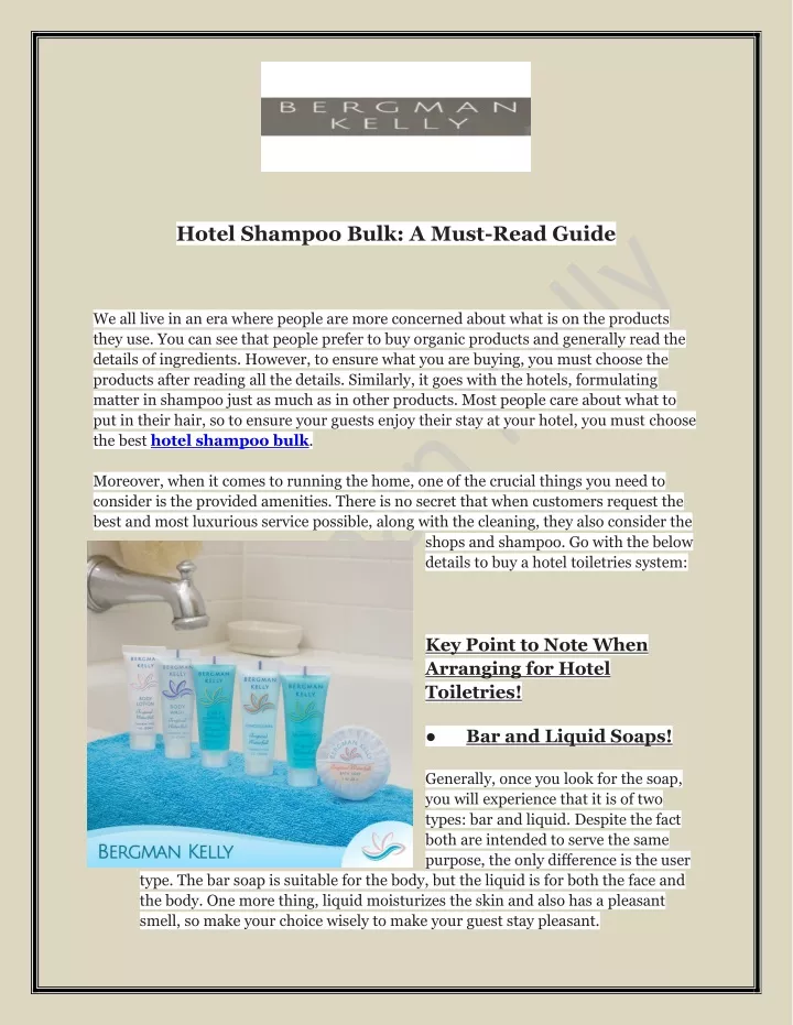 hotel shampoo bulk a must read guide