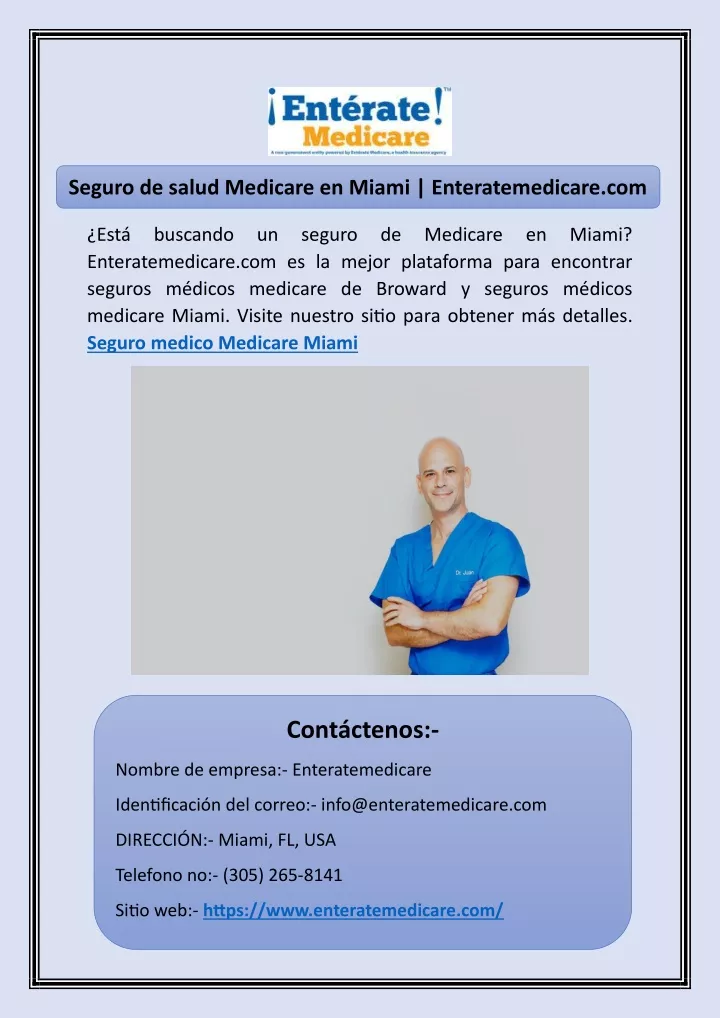 seguro de salud medicare en miami