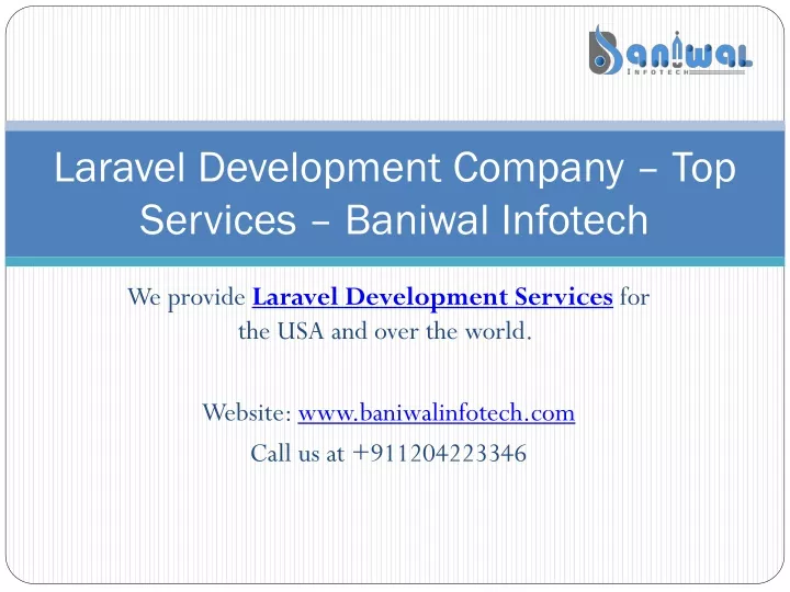 laravel development company top services baniwal infotech