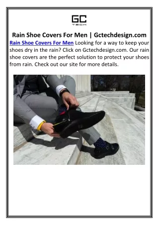 Rain Shoe Covers For Men | Gctechdesign.com