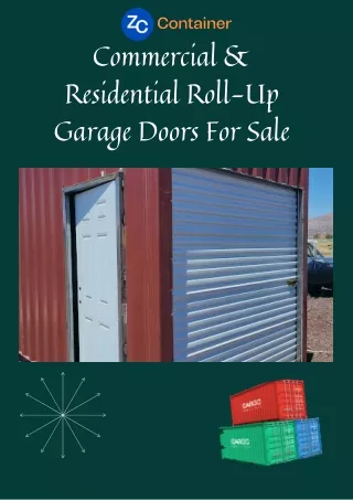 Commercial & Residential Roll-Up Garage Doors For Sale