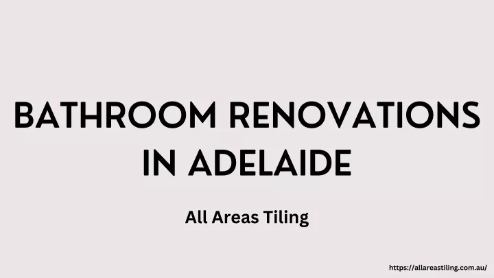 bathroom renovations in adelaide