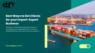 Best ways to get clients for your import-export business