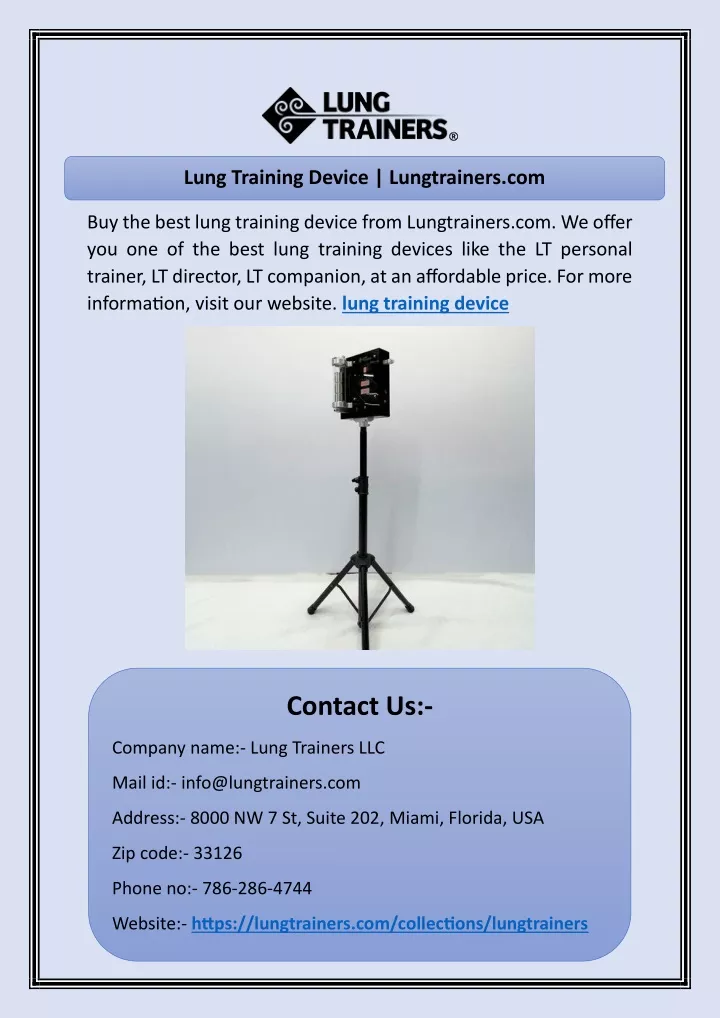 lung training device lungtrainers com