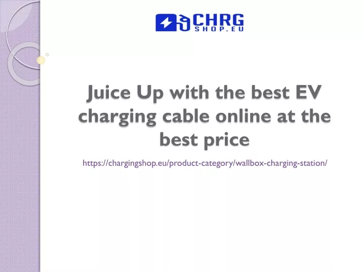 juice up with the best ev charging cable online at the best price