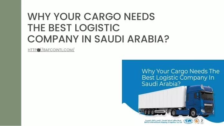 why your cargo needs the best logistic company