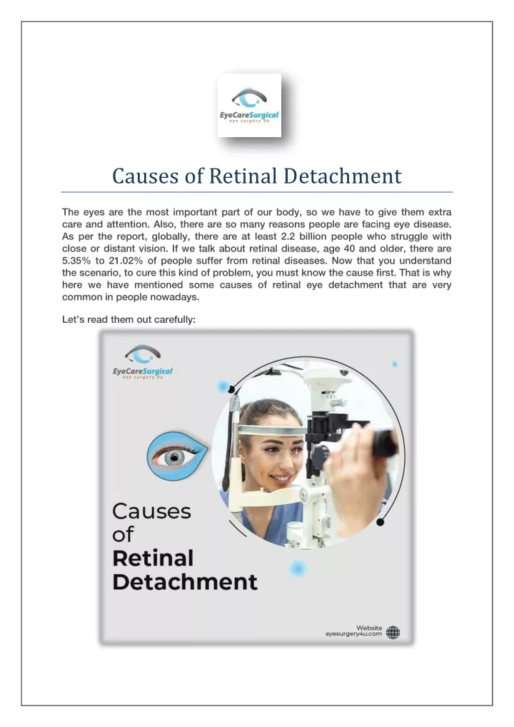 causes of retinal detachment