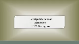 School admission – DPS Gurugram