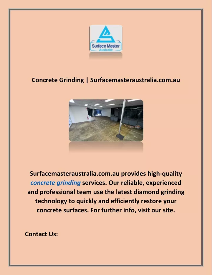 concrete grinding surfacemasteraustralia com au