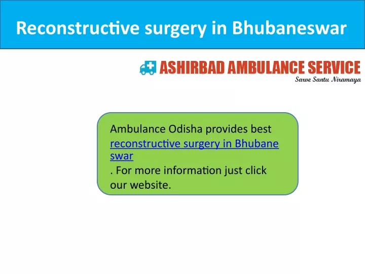 reconstructive surgery in bhubaneswar