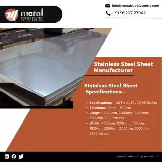 Metal Supply Centre - Stainless Steel Sheet Supplier, SS Slitting Coil