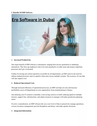 5 benefits of erp software