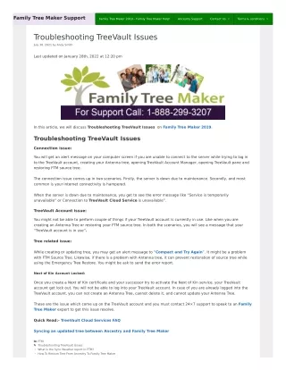 family tree maker support