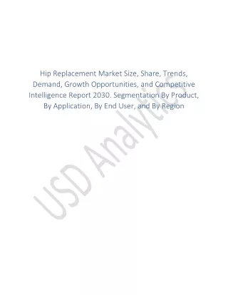 hip replacement market size share trends demand
