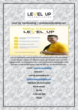 Level Up Teambuilding | Levelupteambuilding.com