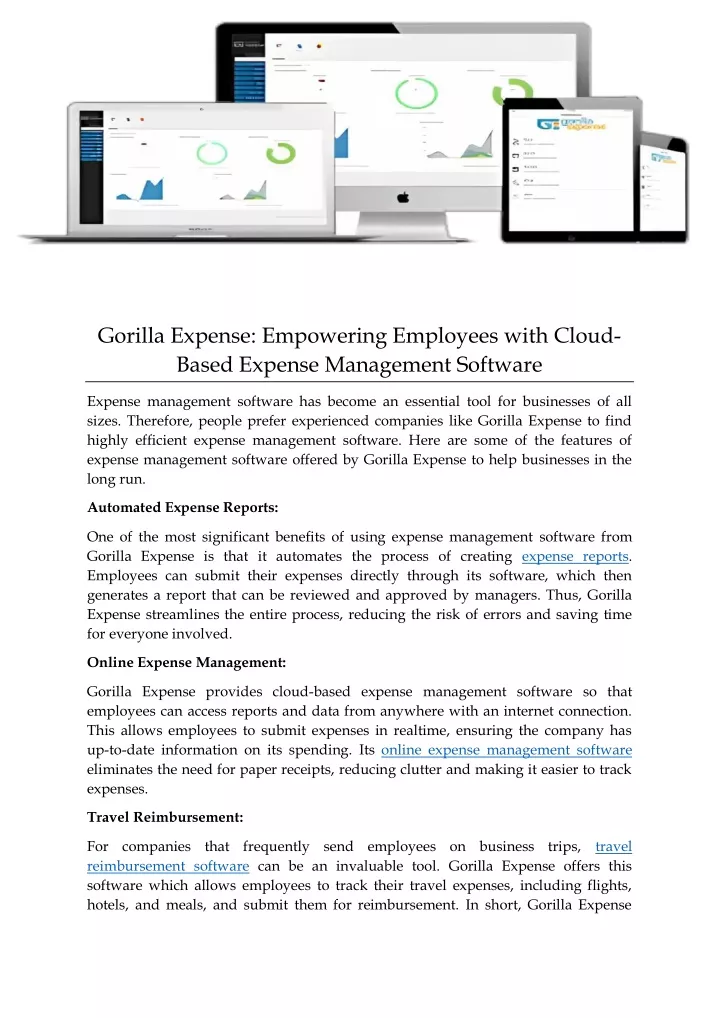 gorilla expense empowering employees with cloud