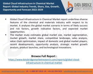 Cloud Infrastructure in Chemical Market report Demand, Industry Key Players
