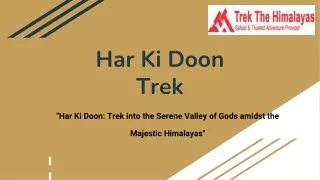 Har Ki Doon Trek by Trek The Himalayas