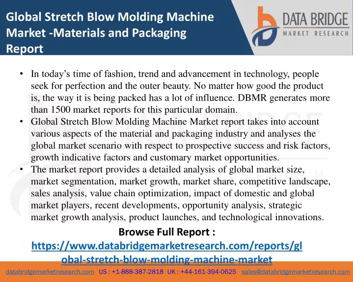 global stretch blow molding machine market