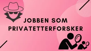 Jobben Som Privatetterforsker