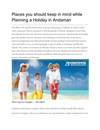 Holiday in Andaman