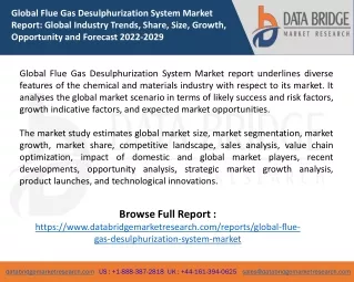 Flue Gas Desulphurization System Market report Demand, Industry Key Players