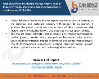 Ethylene Dichloride Market report Demand, Industry Key Players