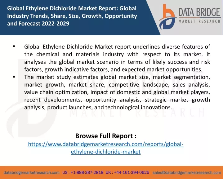 global ethylene dichloride market report global