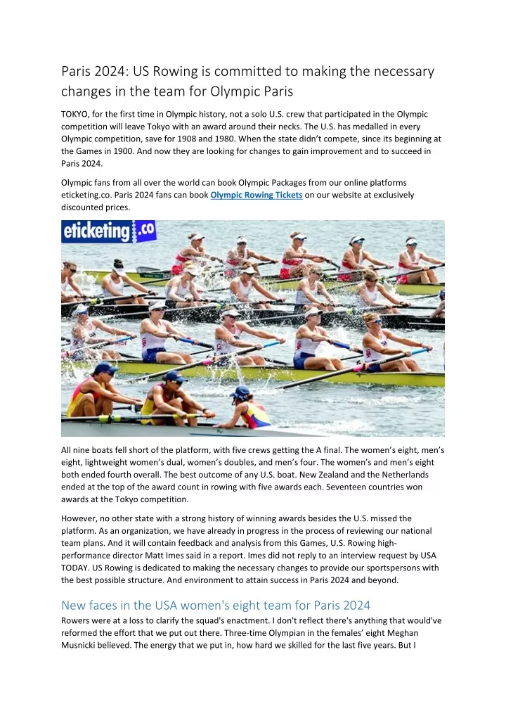 PPT Paris 2024 US Rowing is committed to making the necessary changes