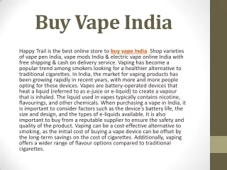 Buy Vape India