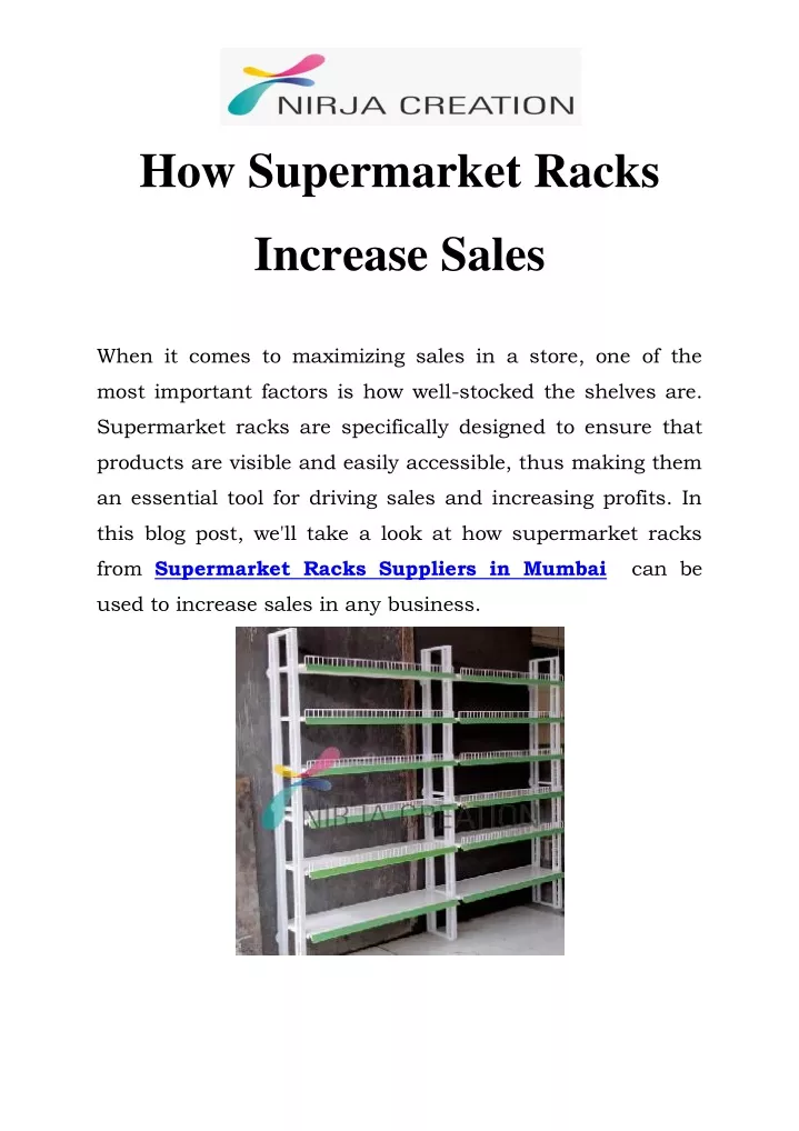 how supermarket racks
