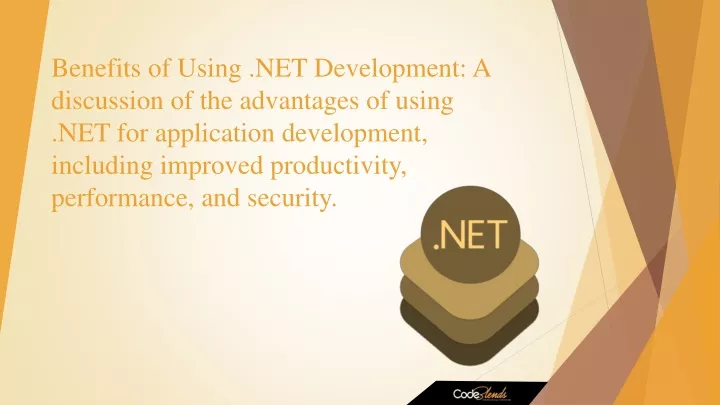 benefits of using net development a discussion