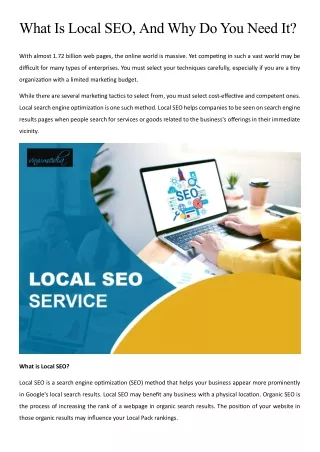 What Is Local SEO, And Why Do You Need It?