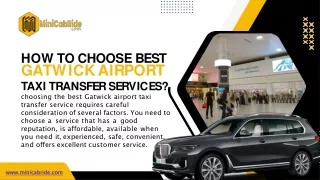 How To choose Best Gatwick Airport Taxi transfer