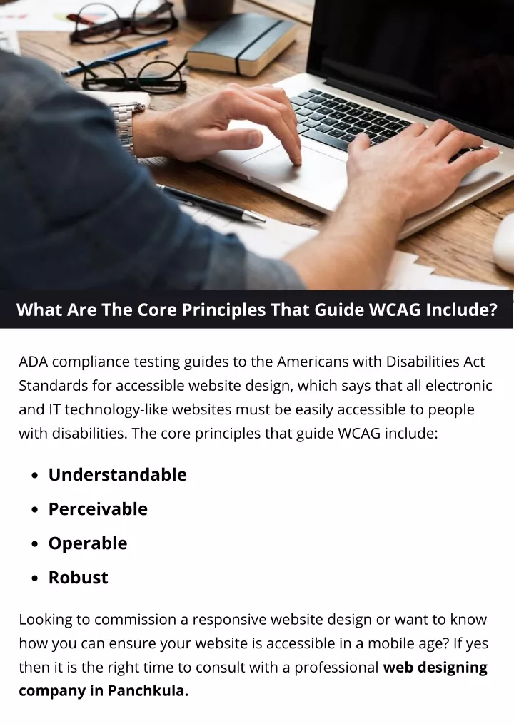 what are the core principles that guide wcag