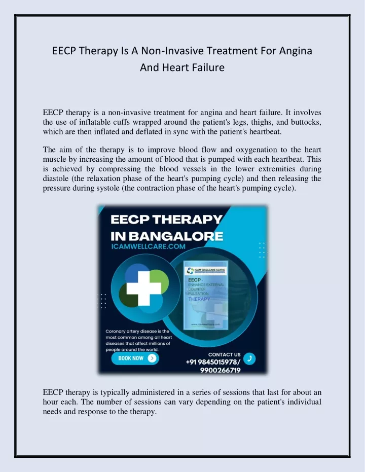 PPT - EECP Therapy (Enhanced External Counterpulsation) Is A Non ...