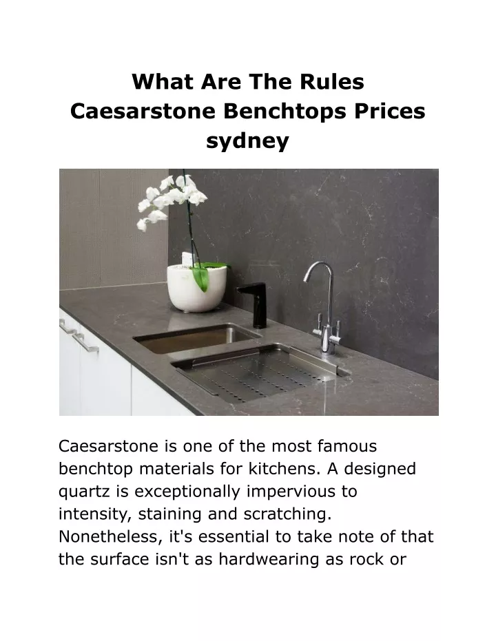 what are the rules caesarstone benchtops prices