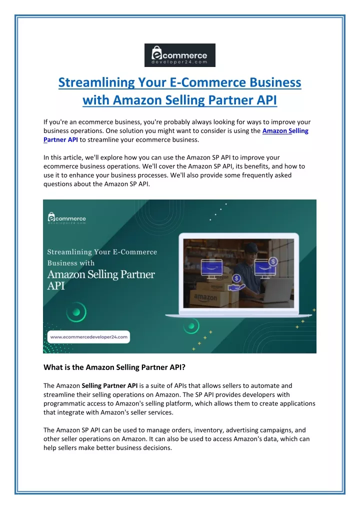 streamlining your e commerce business with amazon