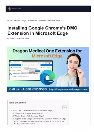 Dragon Medical One Chrome Extension for Microsoft Edge